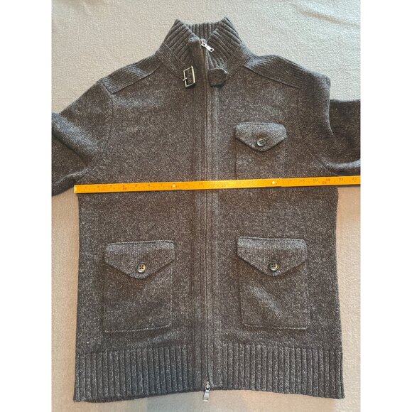 Banana Republic Men’s Wool Blend Full Zip‎ Sweater Jacket Navy Gray Marled M - Picture 8 of 12